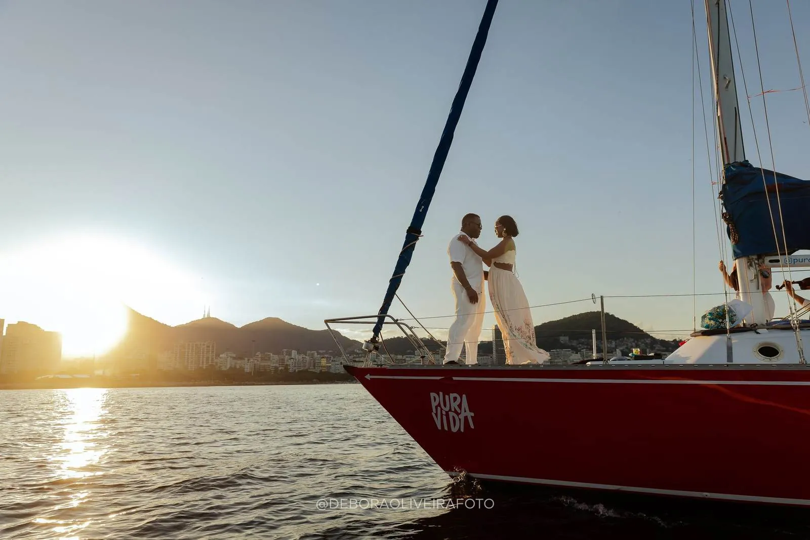 Sunset Sailboat Marriage Proposal in Rio de Janeiro: Jay & Blondine